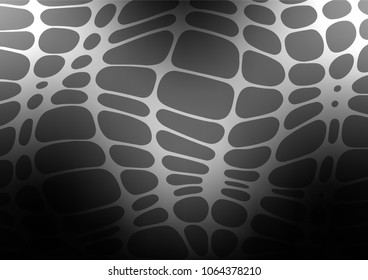 Dark Silver, Gray vector indian curved pattern. Shining colored illustration with doodles in Zen tangle style. The elegant pattern can be used as a part of a brand book.