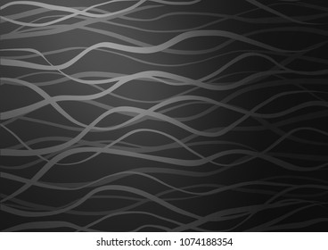Dark Silver, Gray vector indian curved texture. An elegant bright illustration with lines in Natural style. The template can be used as a background for cell phones.