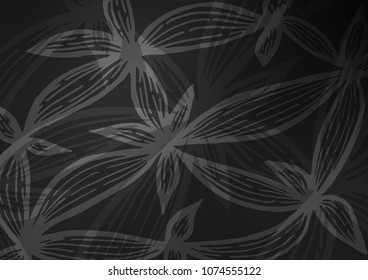 Dark Silver, Gray vector indian curved background. Brand-new colored illustration in blurry style with doodles. The elegant pattern can be used as a part of a brand book.