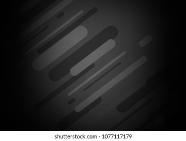 Dark Silver, Gray vector indian curved texture. Colorful abstract illustration with lines in Asian style. Brand-new style for your business design.