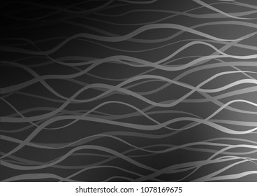 Dark Silver, Gray vector indian curved template. Ethnic elegant natural pattern with gradient. The best blurred design for your business.