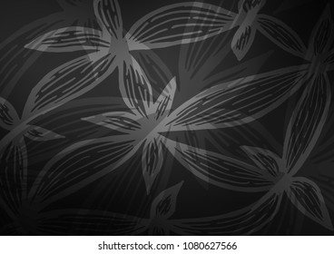 Dark Silver, Gray vector indian curved template. Brand-new colored illustration in blurry style with doodles. The completely new template can be used for your brand book.