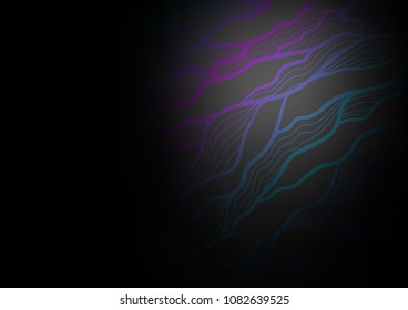 Dark Silver, Gray vector indian curved template. Doodles on blurred abstract background with gradient. Hand painted design for web, wrapping, wallpaper.