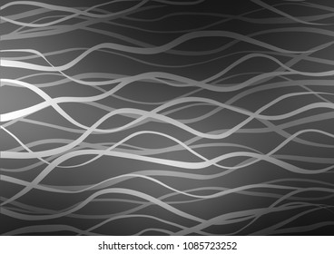 Dark Silver, Gray vector indian curved background. Decorative shining illustration with doodles on abstract template. The completely new template can be used for your brand book.