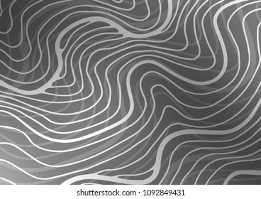 Dark Silver, Gray vector indian curved background. Colorful illustration in abstract style with doodles and Zen tangles. The doodle design can be used for your web site.