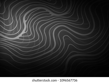 Dark Silver, Gray vector indian curved template. Colorful abstract illustration with lines in Asian style. The doodle design can be used for your web site.