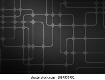 Dark Silver, Gray vector indian curved template. Colorful illustration in abstract style with doodles and Zen tangles. Brand-new design for your business.