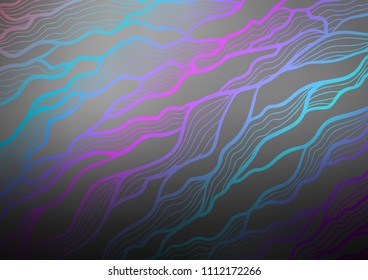 Dark Silver, Gray vector indian curved template. Geometric doodle illustration in Origami style with gradient. Hand painted design for web, wrapping, wallpaper.