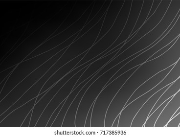 Dark Silver, Gray vector indian curved background. Sketchy hand drawn doodles on blurred background. A completely new template for your business design.