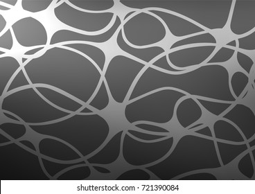 Dark Silver, Gray vector indian curved pattern. A vague abstract illustration with doodles in Indian style. The completely new template can be used for your brand book.