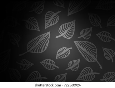 Dark Silver, Gray vector indian curved template. Modern geometrical abstract illustration with doodles. The best blurred design for your business.