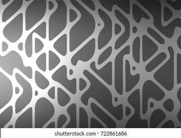 Dark Silver, Gray vector indian curved background. Glitter abstract illustration with doodles and Zen tangles. A completely new design for your business.