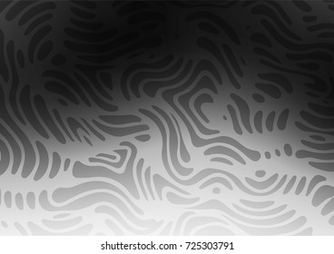 Dark Silver, Gray vector indian curved template. Glitter abstract illustration with doodles. A new texture for your design.