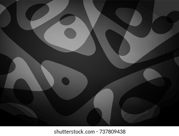 Dark Silver, Gray vector indian curved pattern. A vague abstract illustration with doodles in Indian style. Brand-new style for your business design.
