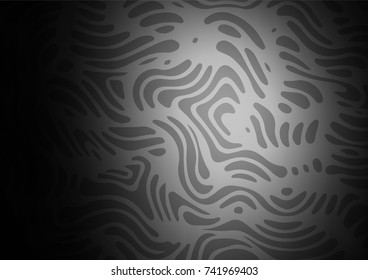 Dark Silver, Gray vector indian curved pattern. Ethnic elegant natural pattern with gradient. The doodle design can be used for your web site.