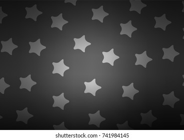 Dark Silver, Gray vector indian curved texture. Glitter abstract illustration with doodles and Zen tangles. The completely new template can be used for your brand book.