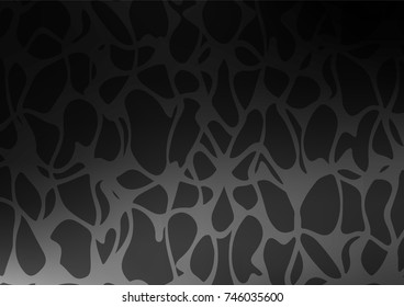Dark Silver, Gray vector indian curved pattern. Doodles on blurred abstract background with gradient. Brand-new design for your business.