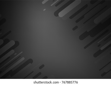 Dark Silver, Gray vector indian curved background. Colorful abstract illustration with lines in Asian style. A new texture for your design.