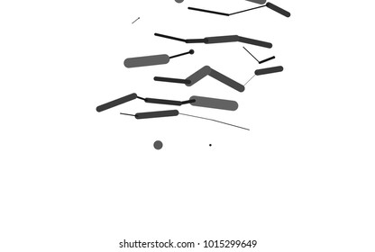 Dark Silver, Gray vector layout with flat lines. Decorative shining illustration with lines on abstract template. The pattern can be used as ads, poster, banner for medicine.