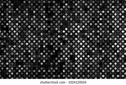Dark Silver, Gray vector  layout with circle shapes. Glitter abstract illustration with blurred drops of rain. The pattern can be used for beautiful websites.