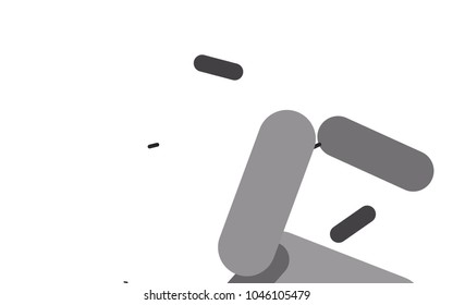 Dark Silver, Gray vector layout with flat lines. Shining colored illustration with rounded stripes. The pattern can be used for medical ad, booklets, leaflets