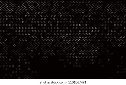 Dark Silver, Gray vector  layout with circle shapes. Beautiful colored illustration with blurred circles in nature style. The pattern can be used for aqua ad, booklets.