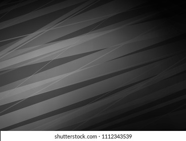Dark Silver, Gray vector layout with flat lines. Decorative shining illustration with lines on abstract template. The template can be used as a background.