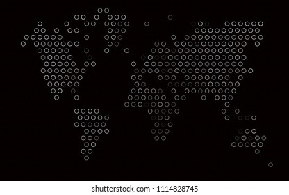 Dark Silver, Gray vector  layout with circle shapes. Illustration with set of shining colorful abstract circles. The pattern can be used for beautiful websites.