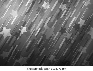 Dark Silver, Gray vector layout with flat lines. Shining colored illustration with narrow lines. The pattern can be used for busines ad, booklets, leaflets