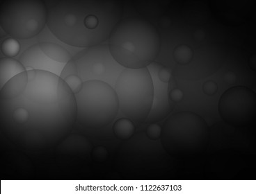 Dark Silver, Gray vector layout with circle shapes. Abstract illustration with colored bubbles in nature style. The pattern can be used for aqua ad, booklets.