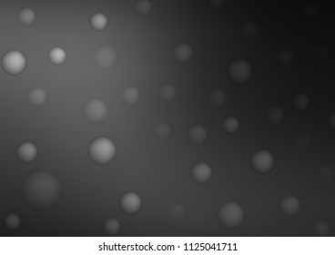 Dark Silver, Gray vector layout with circle shapes. Abstract illustration with colored bubbles in nature style. The pattern can be used for aqua ad, booklets.