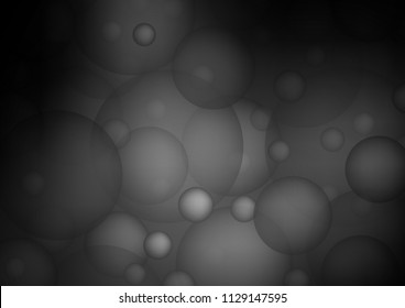Dark Silver, Gray vector layout with circle shapes. Illustration with set of shining colorful abstract circles. The pattern can be used for ads, leaflets of liquid.