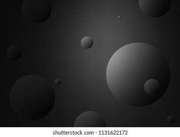 Dark Silver, Gray vector layout with circle shapes. Modern abstract illustration with colorful water drops. The pattern can be used for aqua ad, booklets.