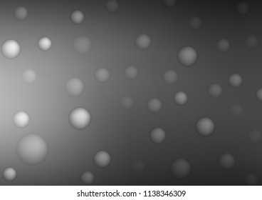 Dark Silver, Gray vector layout with circle shapes. Beautiful colored illustration with blurred circles in nature style. Completely new template for your brand book.