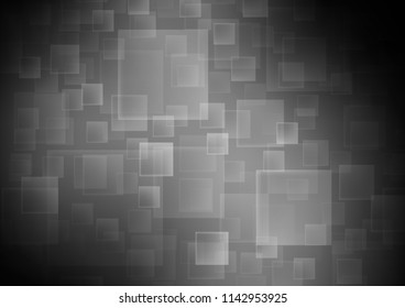 Dark Silver, Gray vector layout with lines, rectangles. Abstract gradient illustration with rectangles. Best design for your ad, poster, banner.