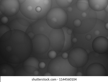 Dark Silver, Gray vector layout with circle shapes. Blurred decorative design in abstract style with bubbles. The pattern can be used for beautiful websites.