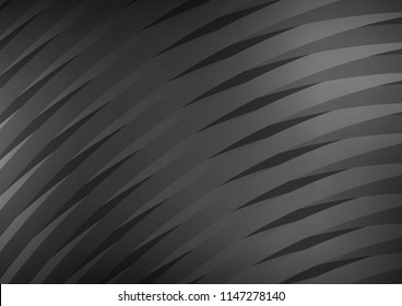 Dark Silver, Gray vector layout with flat lines. Decorative shining illustration with lines on abstract template. The pattern can be used as ads, poster, banner for commercial.