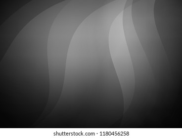 Dark Silver, Gray vector layout with flat lines. Decorative shining illustration with lines on abstract template. The pattern can be used for websites.