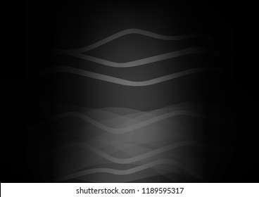 Dark Silver, Gray vector layout with flat lines. Modern geometrical abstract illustration with staves. The pattern can be used for busines ad, booklets, leaflets