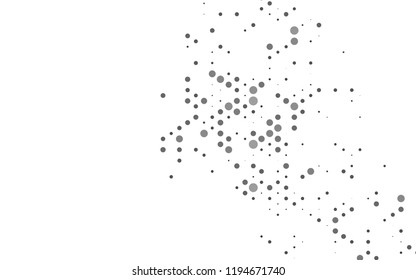 Dark Silver, Gray vector layout with circle spots. Blurred decorative design in abstract style with bubbles. Template for your brand book.