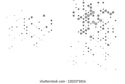 Dark Silver, Gray vector layout with circle spots. Blurred decorative design in abstract style with bubbles. Pattern for ads, leaflets.