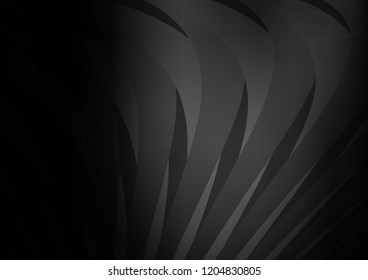 Dark Silver, Gray vector layout with flat lines. Blurred decorative design in simple style with lines. The pattern can be used as ads, poster, banner for commercial.