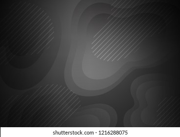 Dark Silver, Gray vector layout with flat lines. Decorative shining illustration with lines on abstract template. The pattern can be used as ads, poster, banner for commercial.