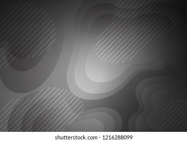 Dark Silver, Gray vector layout with flat lines. Modern geometrical abstract illustration with staves. The pattern can be used for busines ad, booklets, leaflets