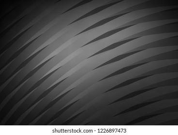 Dark Silver, Gray vector layout with flat lines. Lines on blurred abstract background with gradient. The template can be used as a background.
