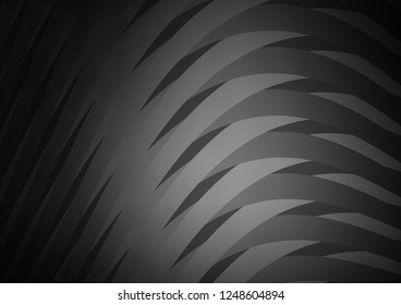 Dark Silver, Gray vector layout with flat lines. Lines on blurred abstract background with gradient. The pattern can be used for busines ad, booklets, leaflets
