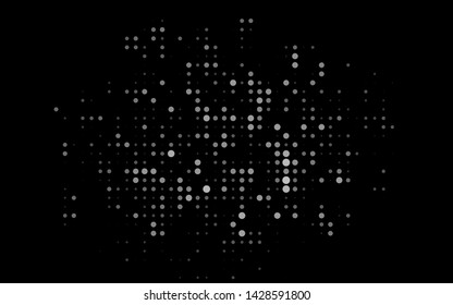Dark Silver, Gray vector layout with circle shapes. Modern abstract illustration with colorful water drops. Pattern for ads, booklets.