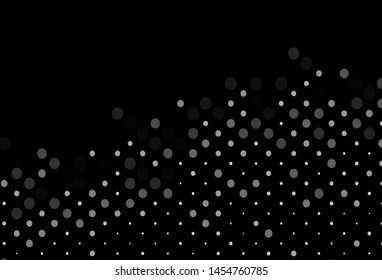 Dark Silver, Gray vector layout with circle shapes. Beautiful colored illustration with blurred circles in nature style. Design for posters, banners.
