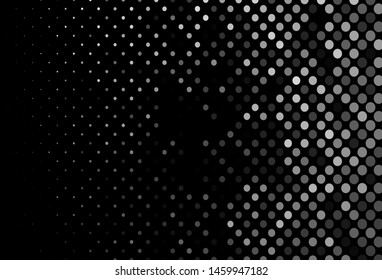 Dark Silver, Gray vector layout with circle shapes. Blurred bubbles on abstract background with colorful gradient. Pattern for ads, leaflets.