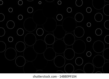Dark Silver, Gray vector layout with circle shapes. Blurred bubbles on abstract background with colorful gradient. Pattern for beautiful websites.